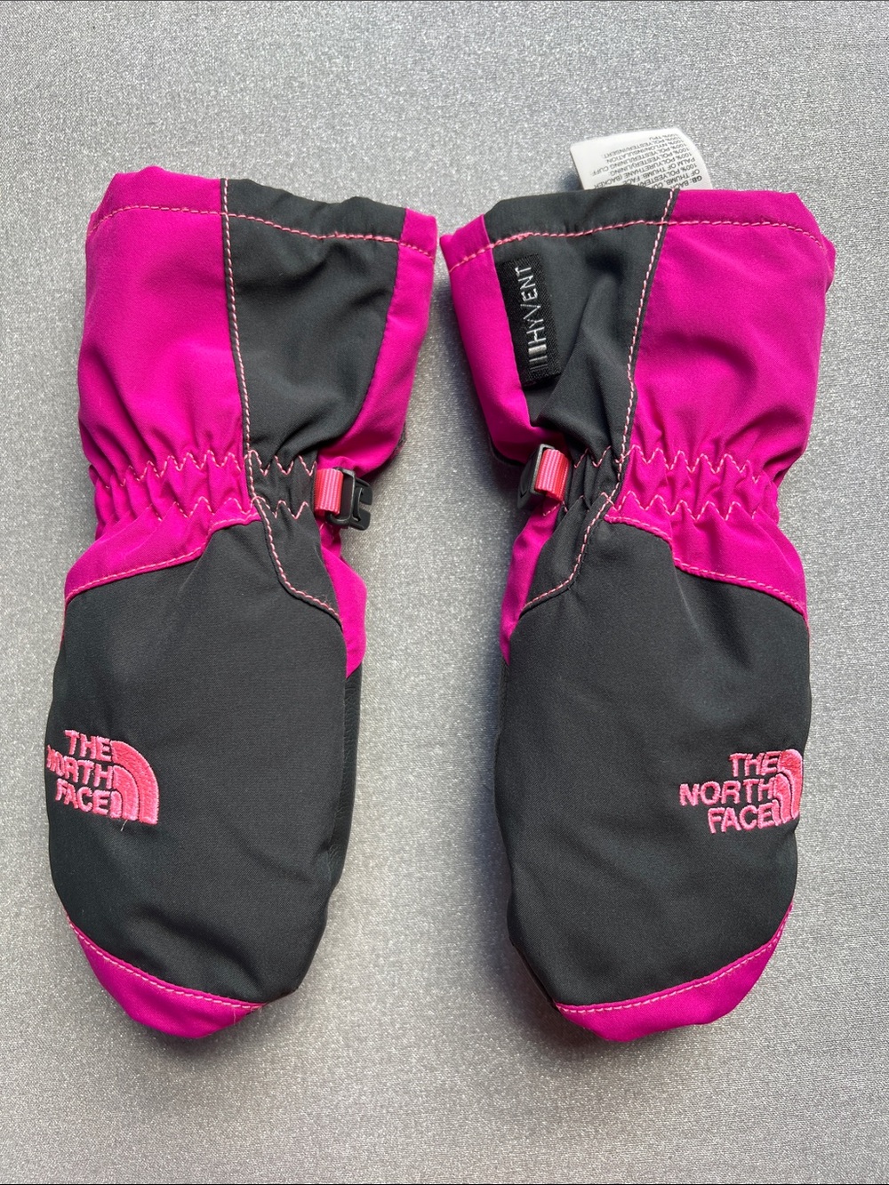 The North Face | Toddlers Pink & Black HYVent Mittens Snow Ski Winter Size 2T
